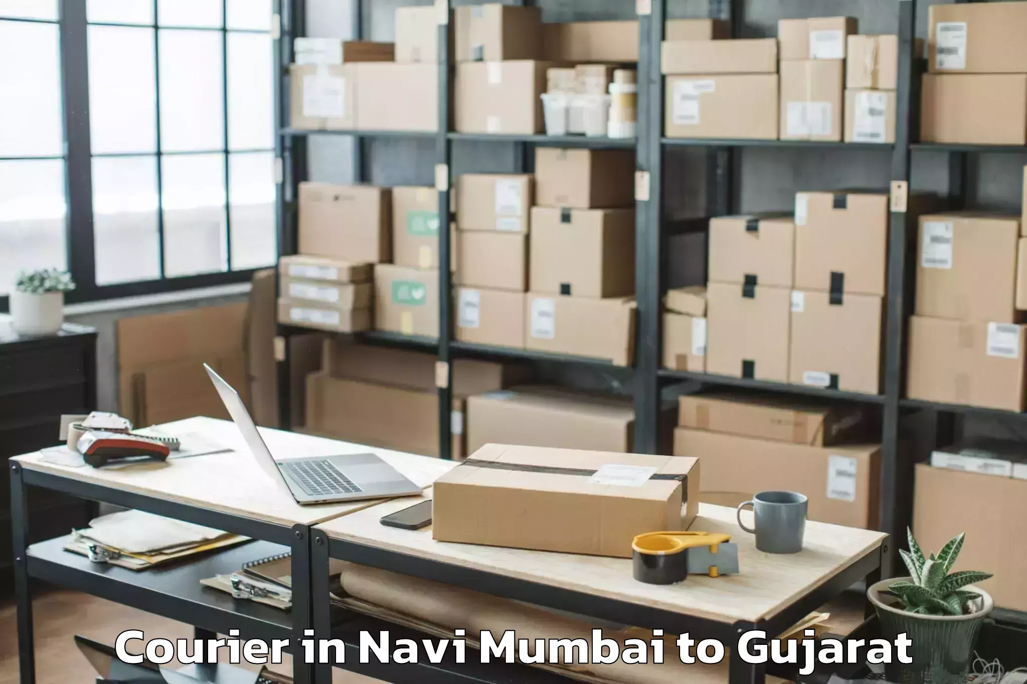 Get Navi Mumbai to Visnagar Courier